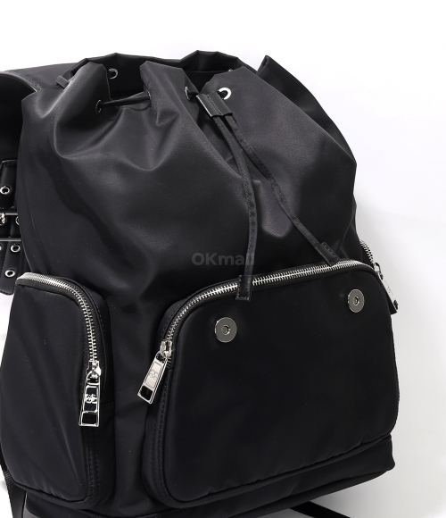 GANNI｜ (Black Bucky Nylon Backpack (A6526 099)) Black Small Bucky Nylon Backpack | GANNI US