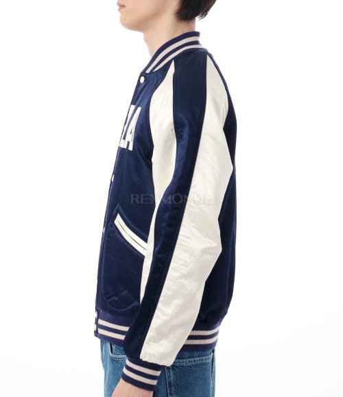 HUMAN MADE]SATIN STADIUM JACKET (HM29JK020 NAVY) | 렉스몬드