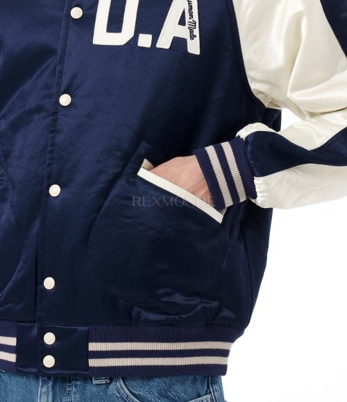 HUMAN MADE]SATIN STADIUM JACKET (HM29JK020 NAVY) | 렉스몬드