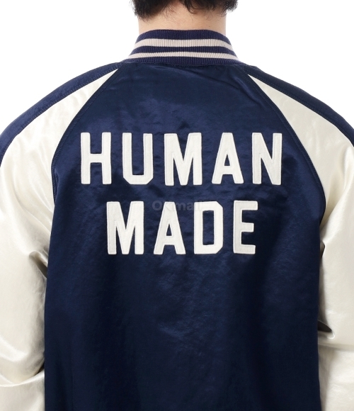 HUMAN MADE]SATIN STADIUM JACKET (HM29JK020 NAVY) | 오케이몰