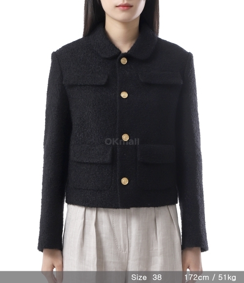 CELINE｜JACKETS (BOUCLE NATTE SAINT-GERMAIN JACKET (RV09 CELINE]SAINT-GERMAIN JACKET IN BOUCLE NATTE (RV09W333J 38NO
