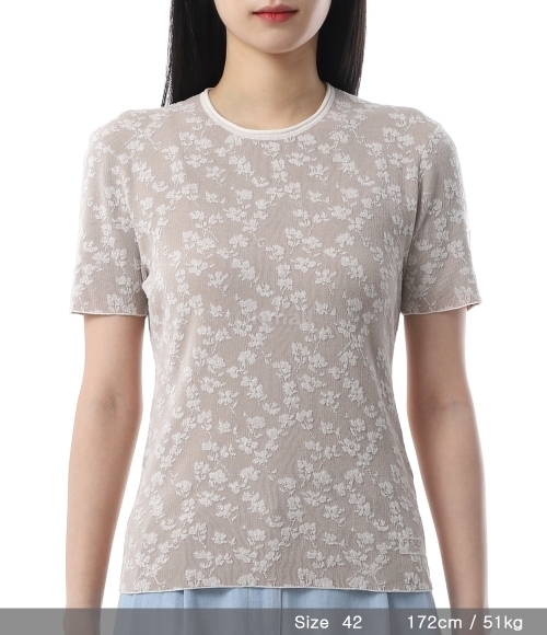FENDI｜ (Viscose Jacquard T-Shirt (FZXD24 ATPW F1RX9)) T-Shirt Cotton Brown | Fendi