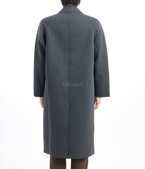 AURALEE] SPONGE WOOL TWILL SOUTIEN COLLAR COAT TOP CHARCOAL
