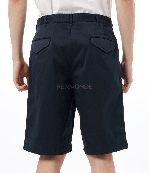 nanamica]Double Pleat Chino Shorts (S25SD108E N) | 렉스몬드