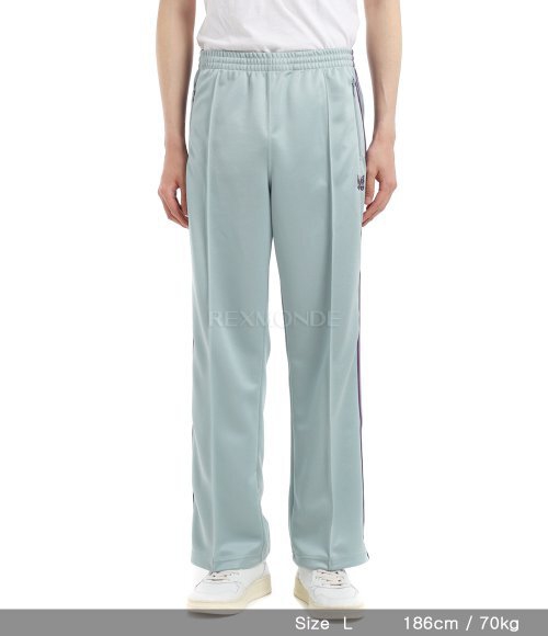 NEEDLES]Track Pant Poly Smooth - Sax (QV307) | 렉스몬드