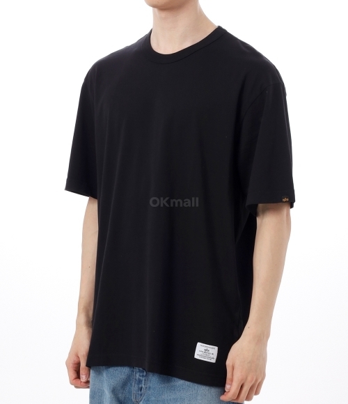 Alpha Industries｜ (ESSENTIAL RELAXED TEE (UTE54000PK WH Alpha Industries]ESSENTIAL RELAXED TEE (UTE54000PK BLACK