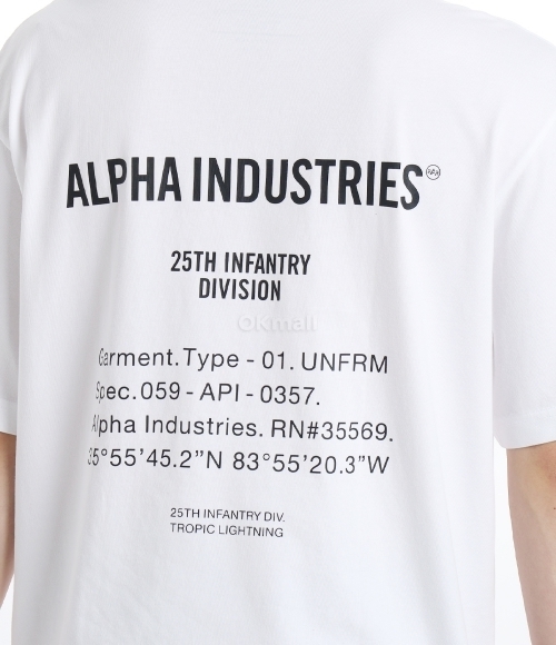 Alpha Industries｜ (25TH INFANTRY TEE (MTI55000C1 WHITE) Alpha Industries]25TH INFANTRY TEE (MTI55000C1 WHITE) | 오케이몰