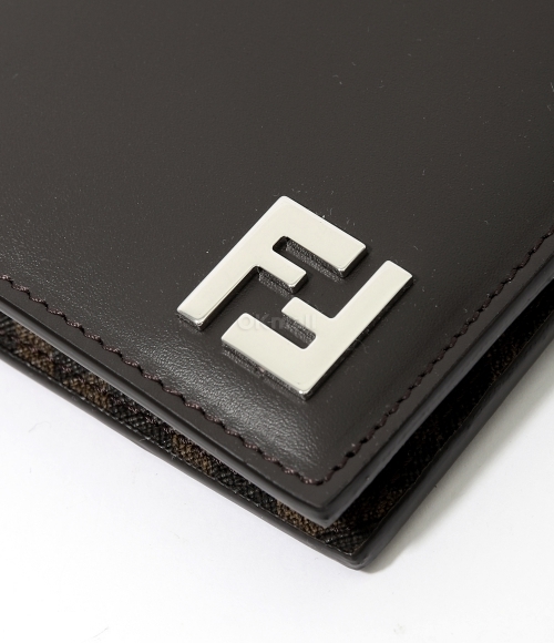 FENDI]FF Squared leather bi-fold wallet (7M0356 AFF2 F1Q1C