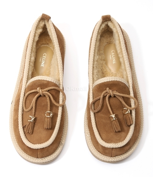 CELINE]BOUBOU SLIPPERS IN SUEDE CALFSKIN (362103003C 18NC