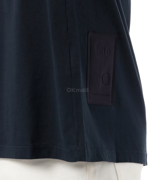 Ten c｜ (LOGO T-SHIRT SS (25CTCUH02006 A07162 888)) Ten C logo-print Cotton T-shirt | Blue | FARFETCH