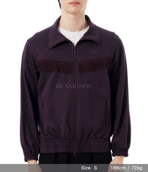 NEEDLES]Fringe Track Jacket Rayon Jersey - Purple (QV334) | 렉스몬드