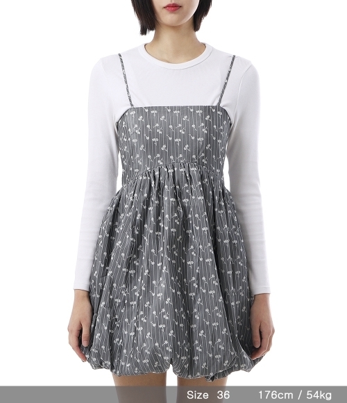 GANNI]Grey Jacquard Strap Mini Dress (W0025 207) | 오케이몰