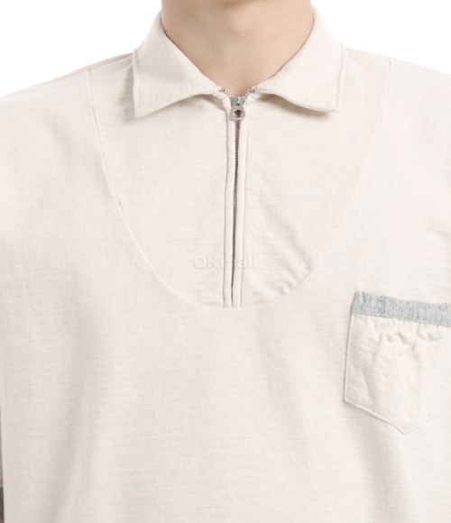NIGEL CABOURN｜SWEATSHIRTS (ZIP-UP TRANNING SHIRT BUMPY( ◯ Nigel Cabourn - ZIP-UP TRANNING SHIT BUMPY - GRAY – PHAETON