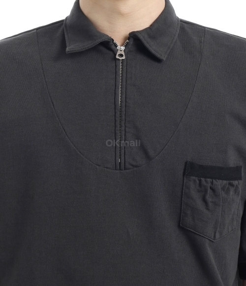 NIGEL CABOURN｜SWEATSHIRTS (ZIP-UP TRANNING SHIRT BUMPY ◯ Nigel Cabourn - ZIP-UP TRANNING SHIT BUMPY - GRAY – PHAETON