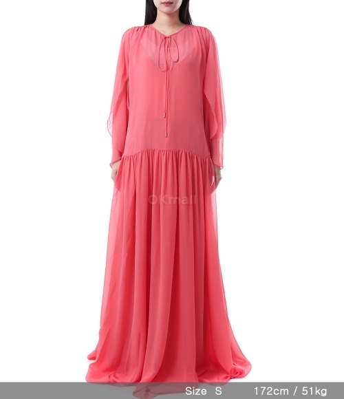 GUCCI｜DRESSES (804052 ZHSO4 5239) GUCCI]더블 레이어 실크 드레스 (804052 ZHSO4 5239) | 오케이몰