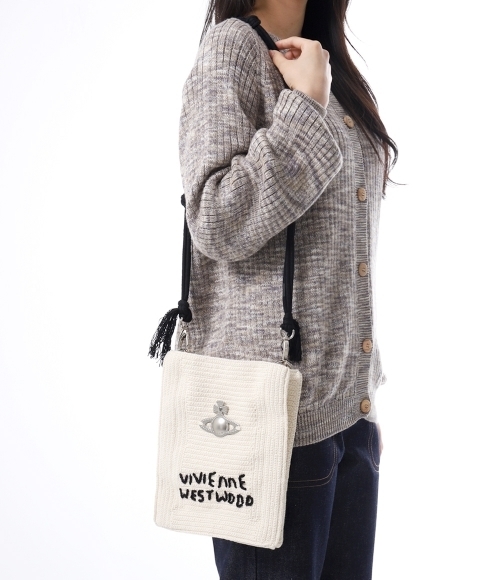 Vivienne Westwood｜ (MABEL CROCHET TOTE SMALL (4D030001U Vivienne Westwood]MABEL CROCHET TOTE SMALL (4D030001U K004W