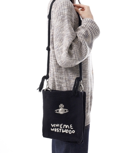 Vivienne Westwood｜ (MABEL CROCHET TOTE SMALL (4D030001U Vivienne Westwood]MABEL CROCHET TOTE SMALL (4D030001U K004W