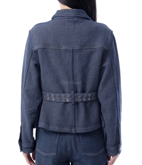 GANNI｜DENIM JACKETS (Blue Twill Denim Jacket (J1687 077 Rinse Blue Twill Denim Jacket | GANNI US