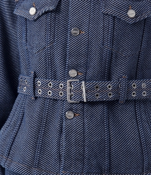 GANNI｜DENIM JACKETS (Blue Twill Denim Jacket (J1687 077 Rinse Blue Twill Denim Jacket | GANNI US