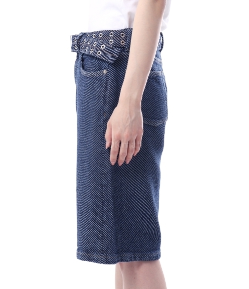 GANNI｜SHORTS (Dark Blue Twill Denim Shorts (J1703 077)) Ganni | Heavy Twill Denim Shorts | Blue shorts