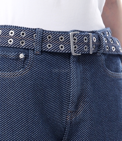 GANNI]Dark Blue Twill Denim Shorts (J1703 077) | 오케이몰