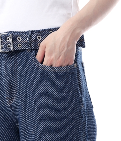 GANNI]Dark Blue Twill Denim Shorts (J1703 077) | 오케이몰