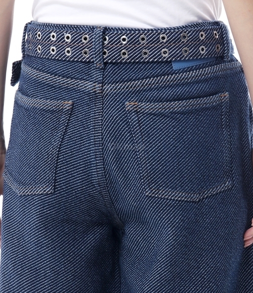 GANNI｜SHORTS (Dark Blue Twill Denim Shorts (J1703 077)) Ganni | Heavy Twill Denim Shorts | Blue shorts