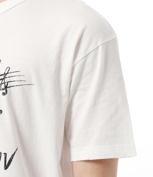 VISVIM]JUMBO TEE S/S V CRASH (0125105010014 OFF WHITE