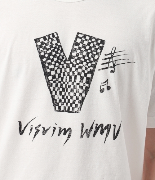 VISVIM]JUMBO TEE S/S V CRASH (0125105010014 OFF WHITE