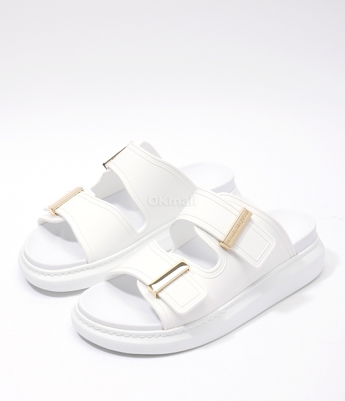 ALEXANDER MCQUEEN｜SLIPPERS (658063 W4Z52 9339) Alexander McQueen Leather slides | Women's Shoes | Vitkac
