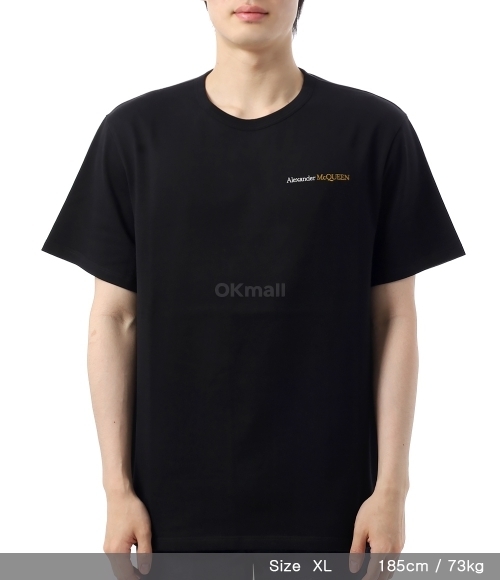 ALEXANDER MCQUEEN｜ (776281 QXAAB 0552) Alexander McQueen Cotton T-shirt 776281.QXAAB-0552 BLACK