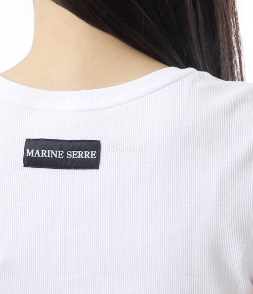 Marine Serre｜ (WTT023ACJER0011 WH10) Recycled Moon Jersey Short Catsuit • Marine Serre