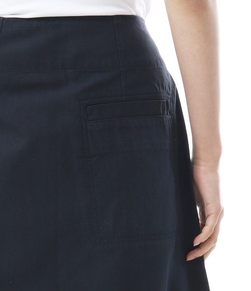 Margaret Howell｜SKIRTS (MHL WRAP OVERSKIRT - NAVY (WHSK Navy cotton drill Wrap Overskirt | MHL. by Margaret Howell