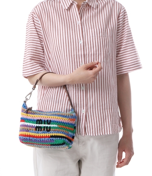 Miu Miu｜ (5NE841 2IA7 F0C42) Gabardine pouch | Miu Miu | OTTODISANPIETRO