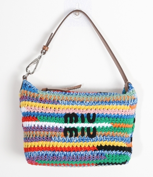Miu Miu｜ (5NE841 AF46 F0055) Multicolored Crochet Pouch | Miu Miu
