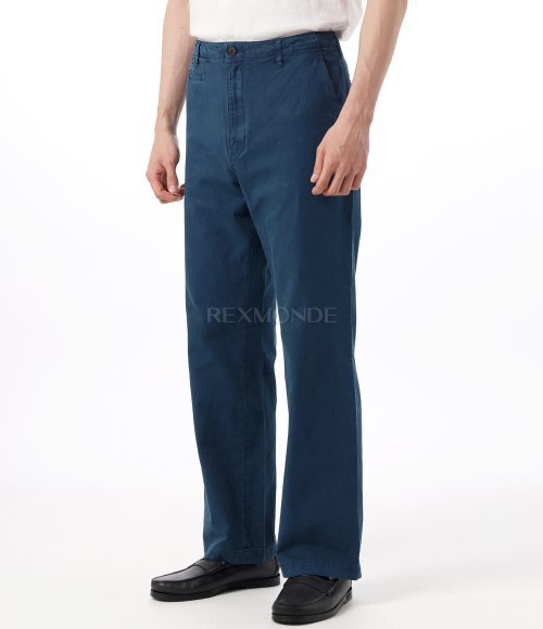 AURALEE]PRODUCT DYED FINX GABARDINE PANTS DYED NAVY (A25SP04FD