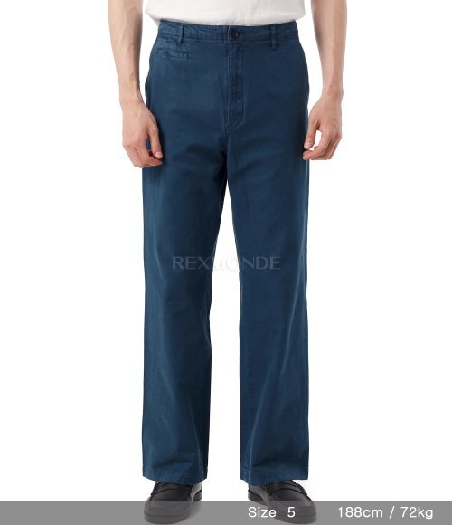 AURALEE]PRODUCT DYED FINX GABARDINE PANTS DYED NAVY (A25SP04FD