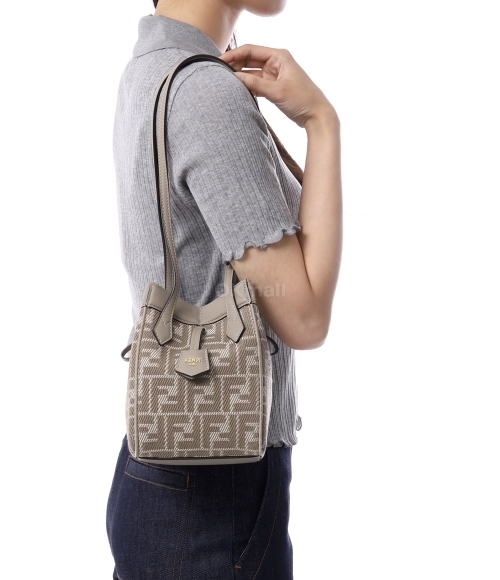 FENDI｜ (FF jacquard Fendi denim-effect Origami Mini (8B Fendi Origami Mini Denim Light blue | Fendi
