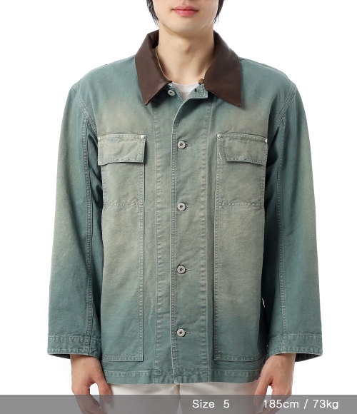 オーラリー AURALEE COTTON DUCK BLOUSON グリーン Cotton Duck Blouson in Ash Green