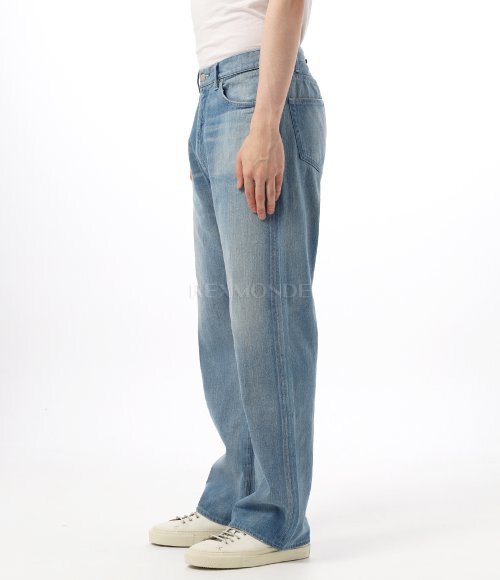 AURALEE]SELVEDGE FADED LIGHT DENIM PANTS (A25SP02DE LIGHT INDIGO