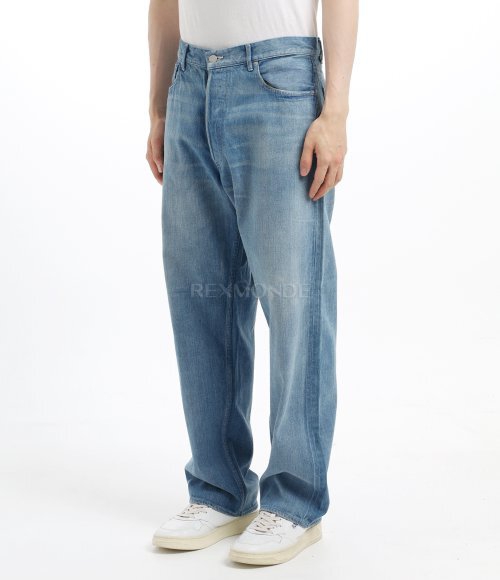 AURALEE]SELVEDGE FADED LIGHT DENIM WIDE PANTS (A25SP03DE LIGHT