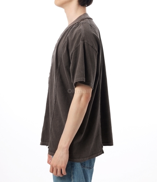 【NEEDLES】 25SS 3 Cut Wide Baseball Tee Over Dye - Brown 3 Cut Wide Baseball Tee - Brown - Over Dye | Nepenthes New York