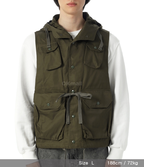 Engineered Garments]Field Vest - Cotton Ventile Twill (25F1C004
