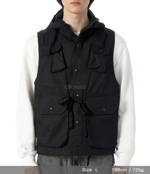 『Field Vest-Cotton Ventile Twill』 Engineered Garments Field Vest - Cotton Ventile Twill (Dark Navy