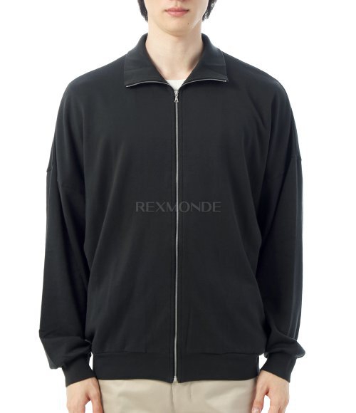 AURALEE]SUPER HIGH GAUGE SWEAT ZIP BLOUSON INK BLACK (A25AB01CU