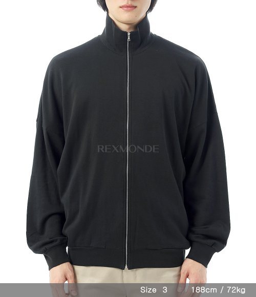 AURALEE]SUPER HIGH GAUGE SWEAT ZIP BLOUSON INK BLACK (A25AB01CU