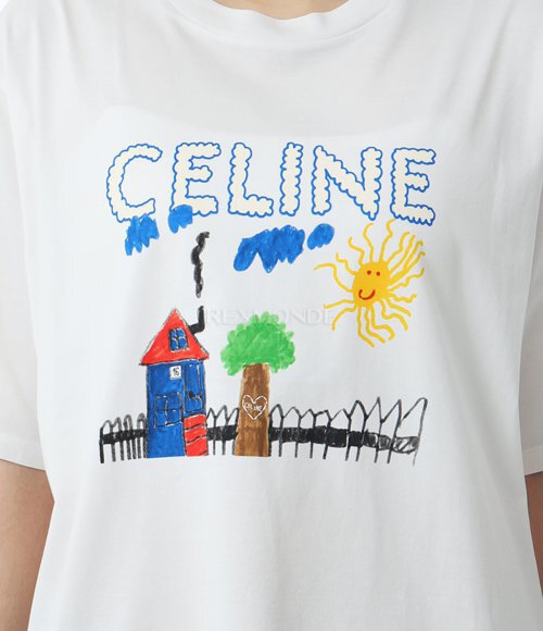 CELINE]LOOSE T-SHIRT IN COTTON JERSEY (RX0D5507Z 01MU) - B | 오케이몰