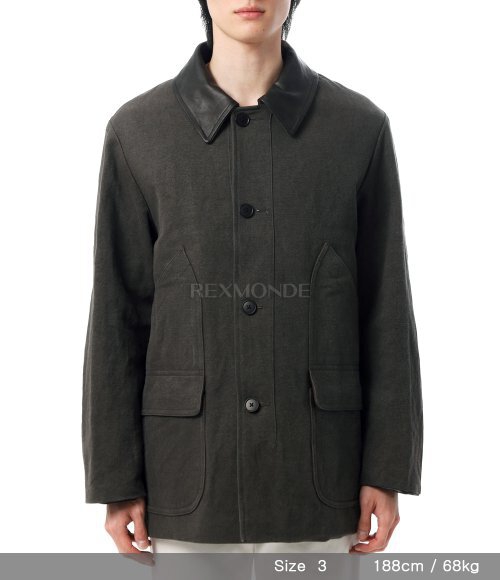 KAPTAIN SUNSHINE]Cotton Hemp Work Coat (KS25FCO06-SUMI) | 렉스몬드