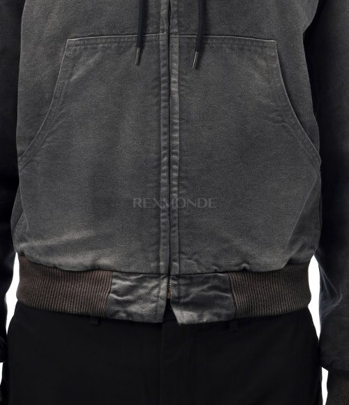 AURALEE]PRODUCT DYED ORGANIC COTTON DUCK SHORT ZIP PARKA