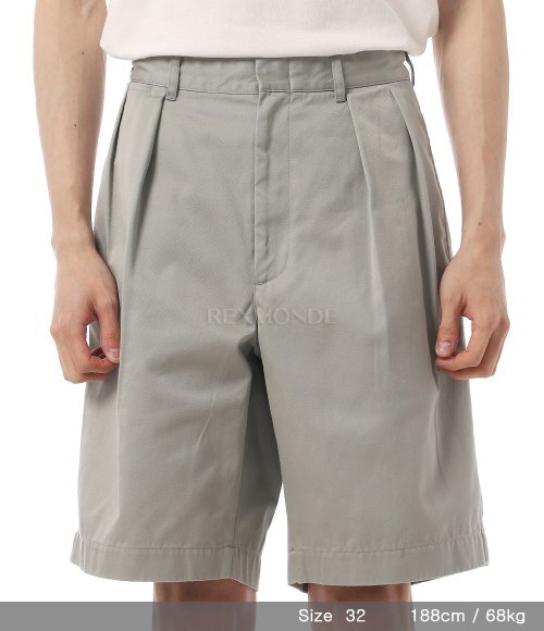 nanamica]Double Pleat Chino Shorts (S25SD108E LH) | 렉스몬드
